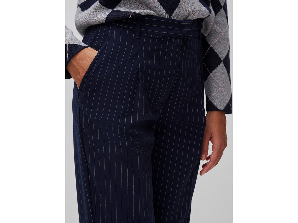 Pantaloni gessati carrot fit