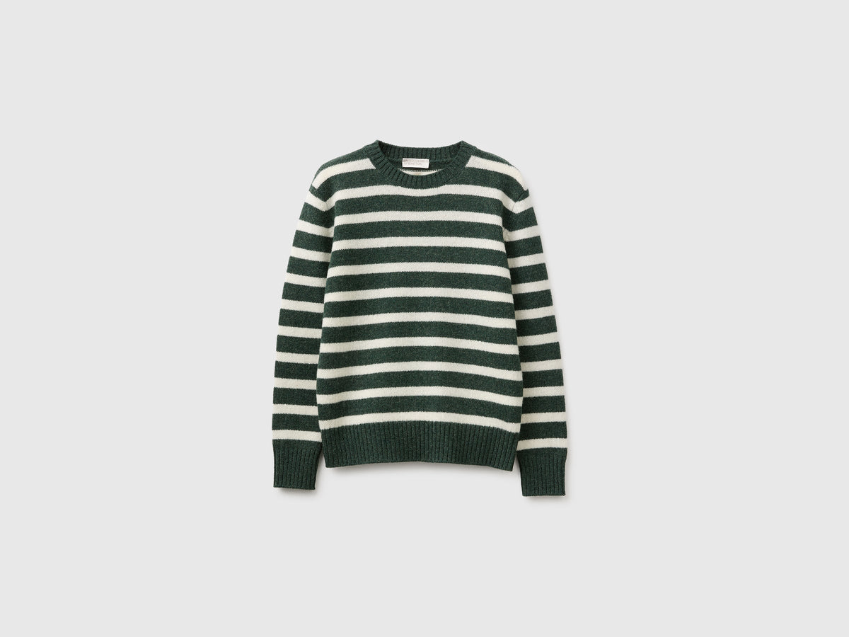 Maglia a righe 100% lana Shetland