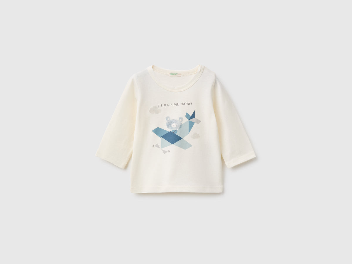 T-shirt con stampa in cotone bio