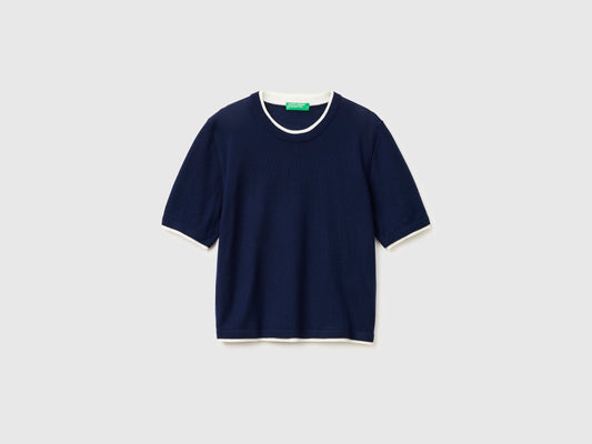 Maglia manica corta 100% lana Merino