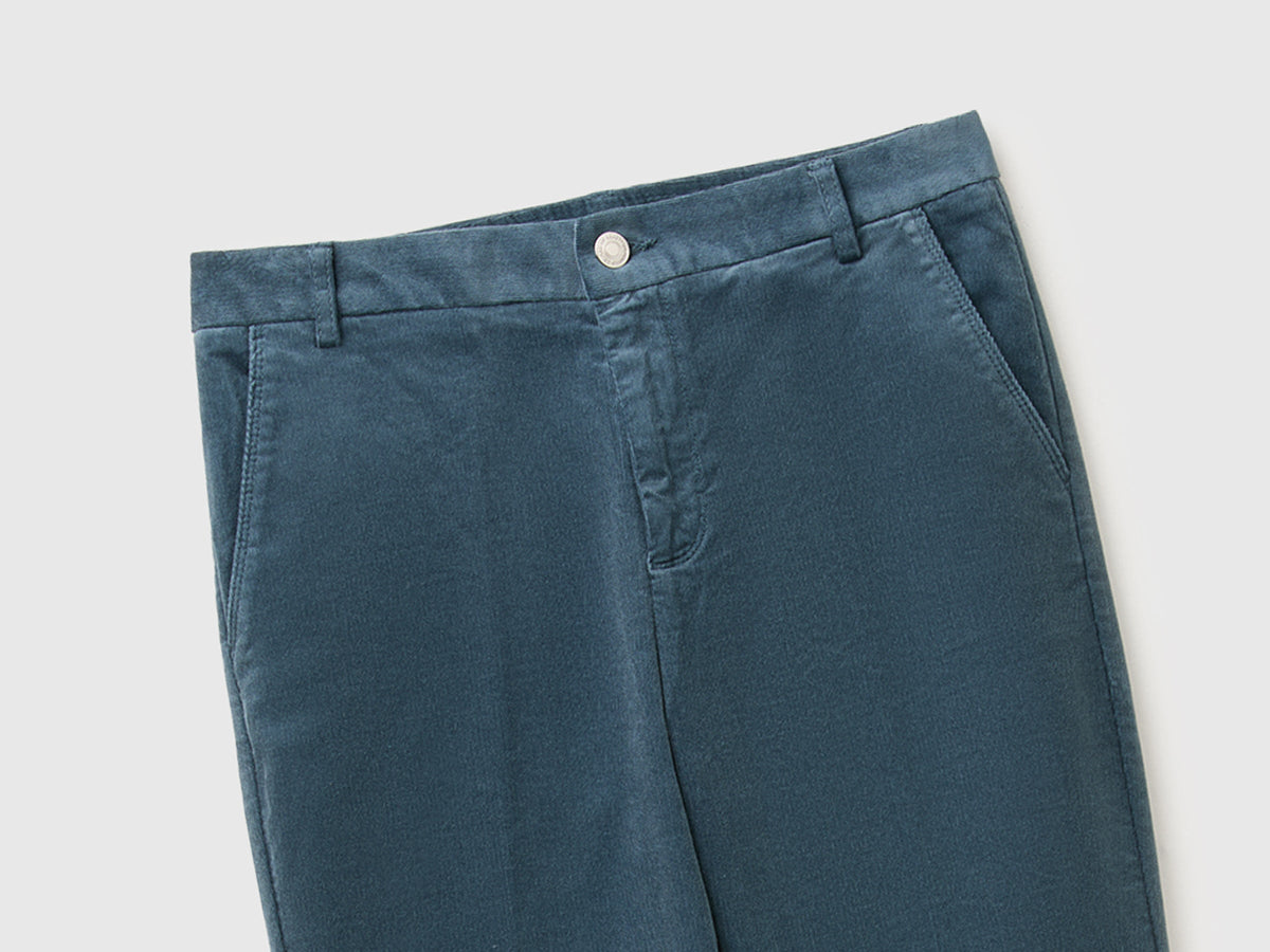 Chino in velluto elasticizzato