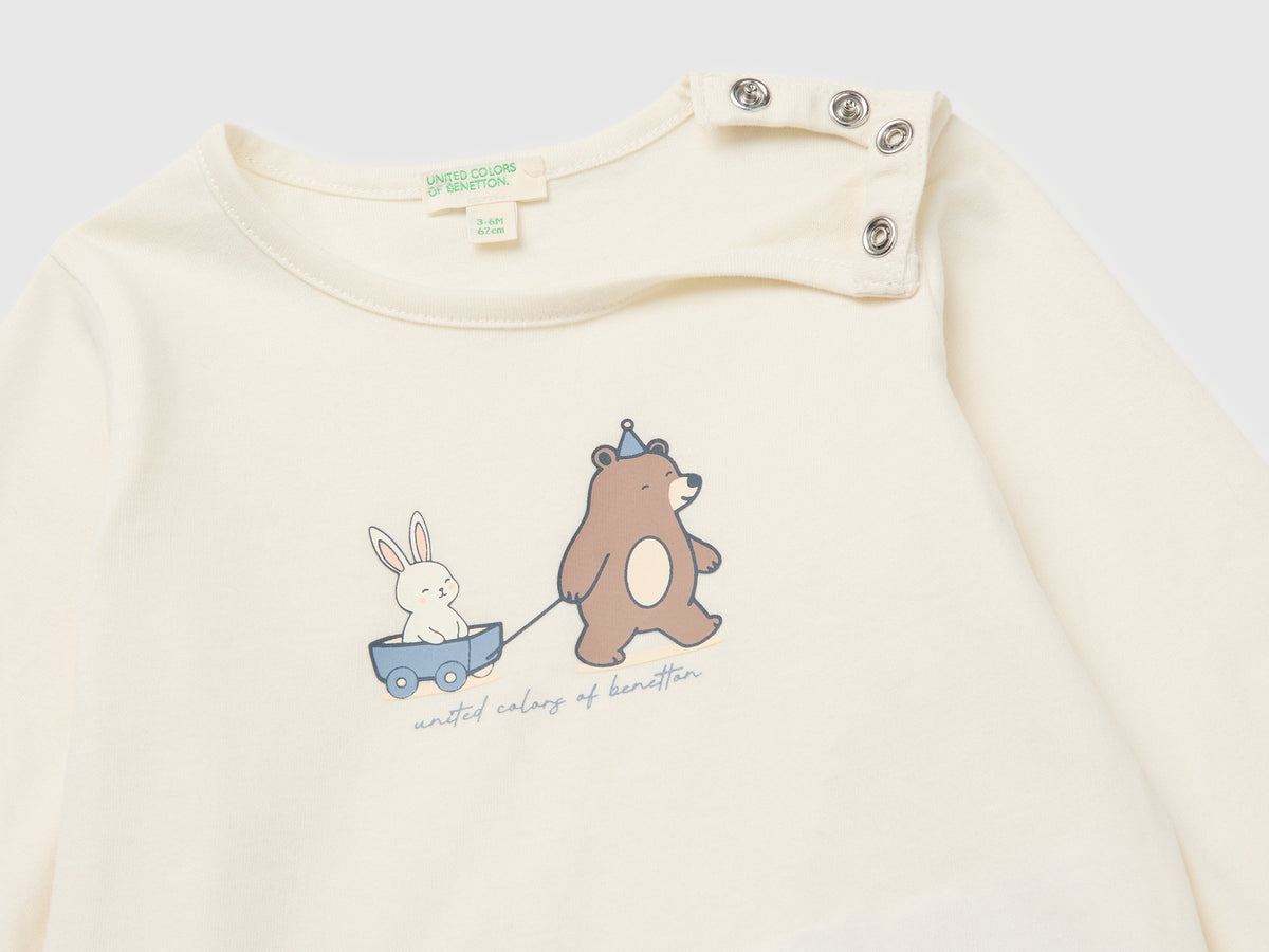 T-shirt con stampa in cotone bio