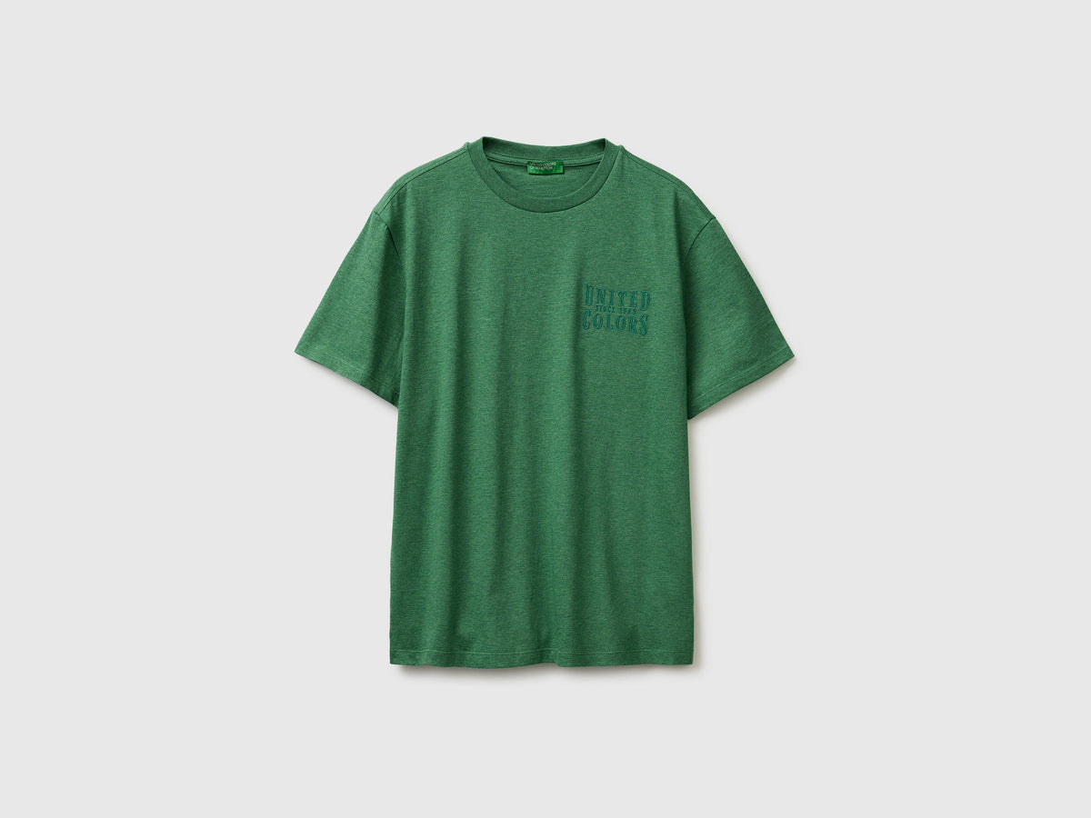 T-shirt mélange con logo