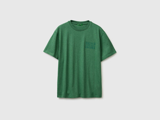 T-shirt mélange con logo