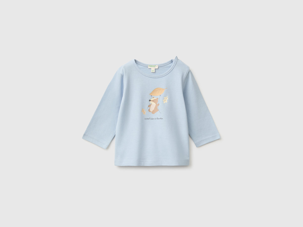 T-shirt con stampa in cotone bio