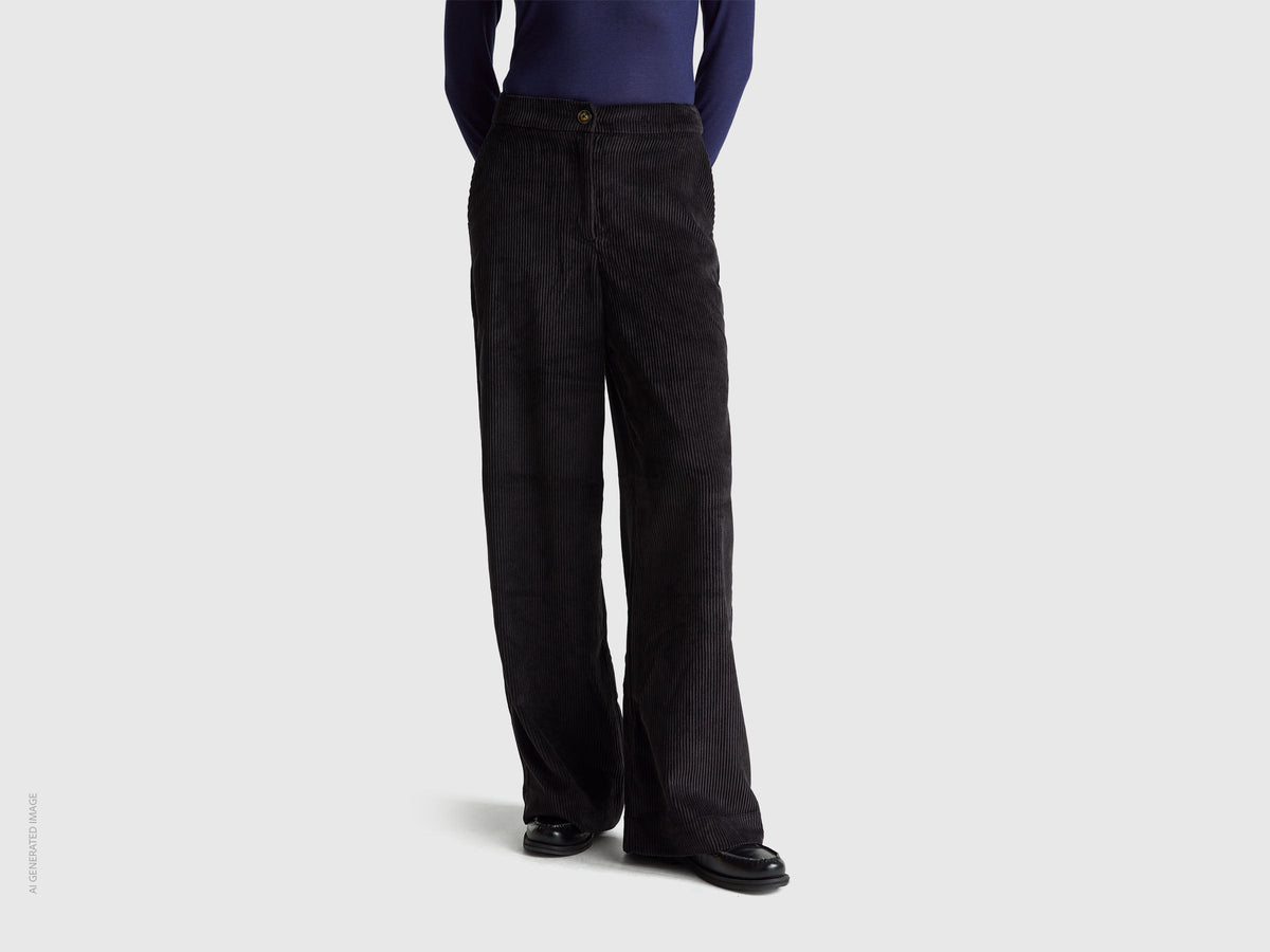 Pantaloni svasati in velluto