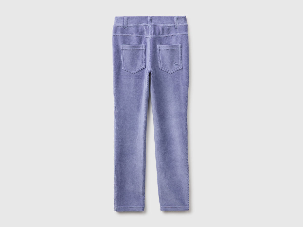 Pantaloni super skinny in ciniglia
