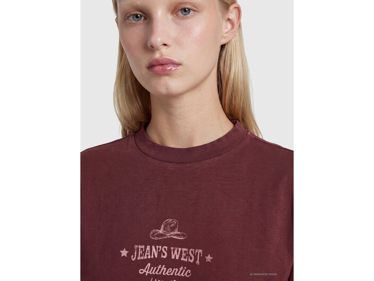 T-shirt over fit con stampa western