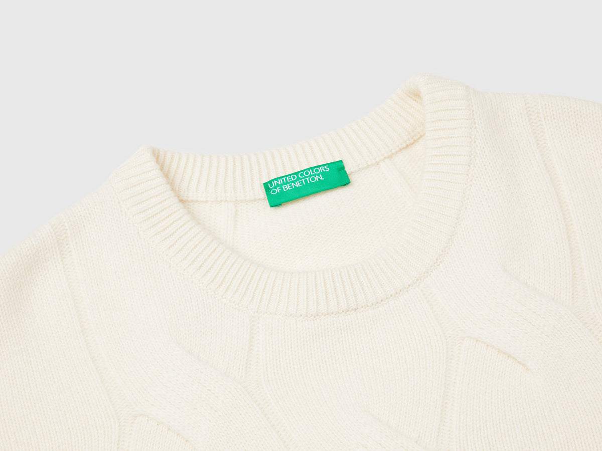 Maglia a losanghe in puro cashmere