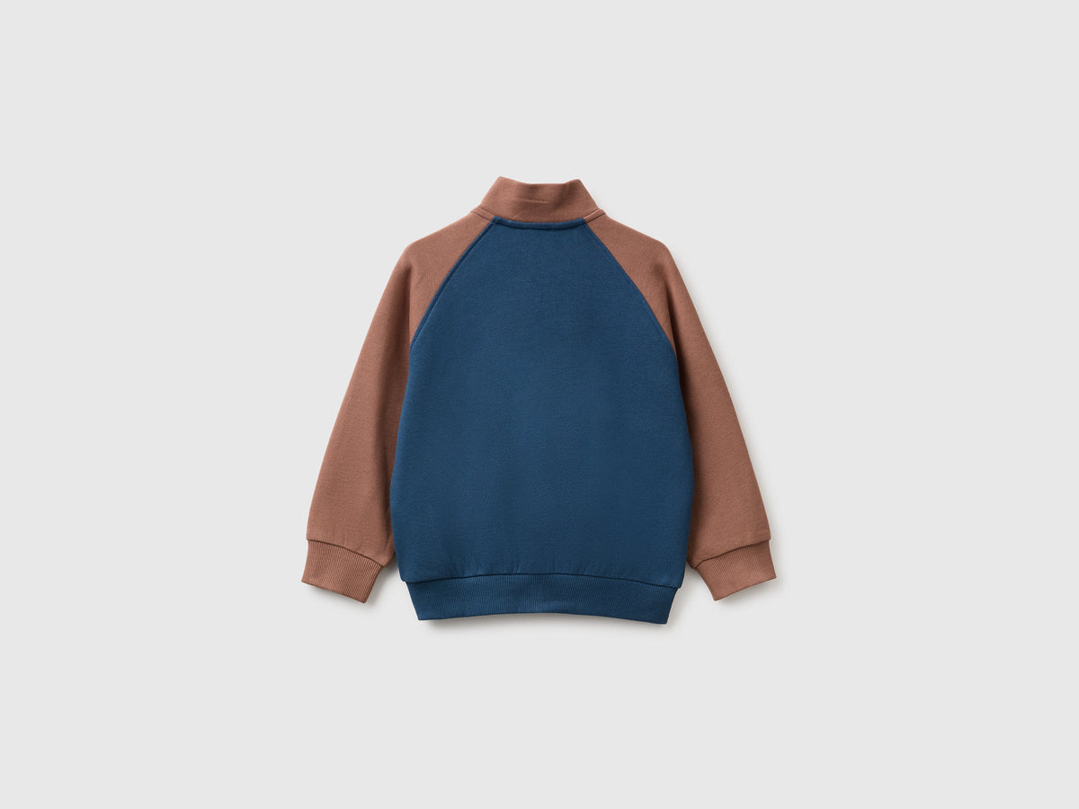 Felpa con zip e logo