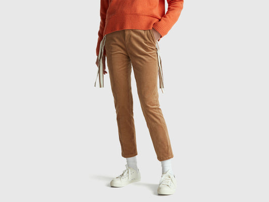 Chino in velluto elasticizzato