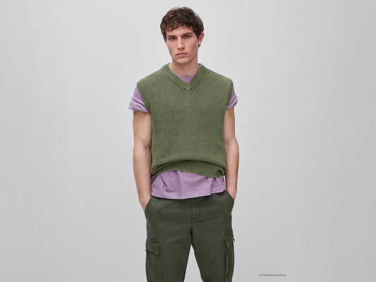 Gilet regular fit stone washed