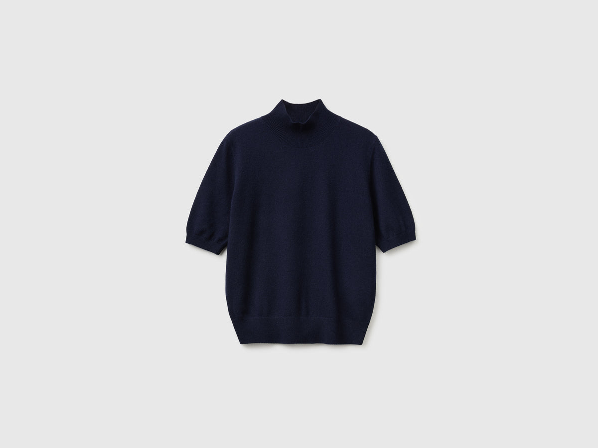 Dolcevita manica corta in misto cashmere