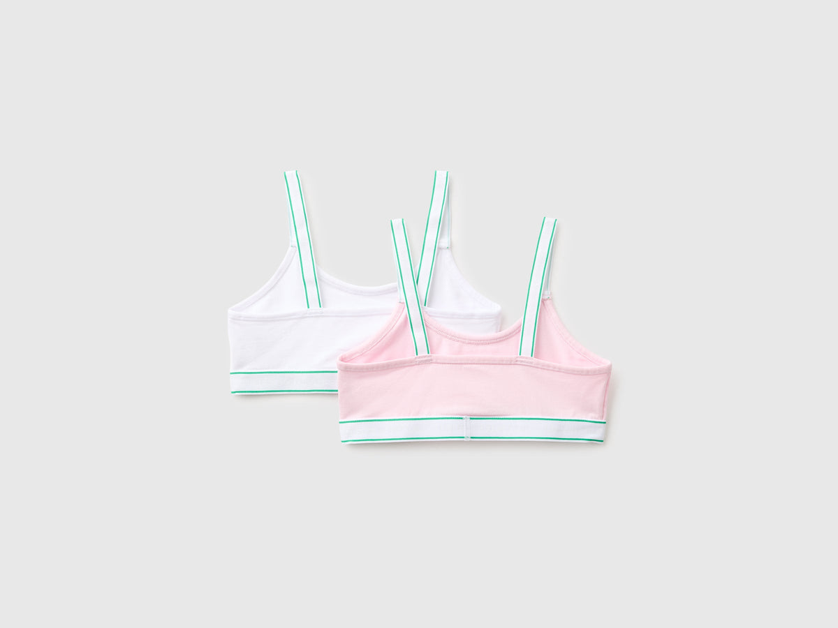 Due brassiere con elastico logato