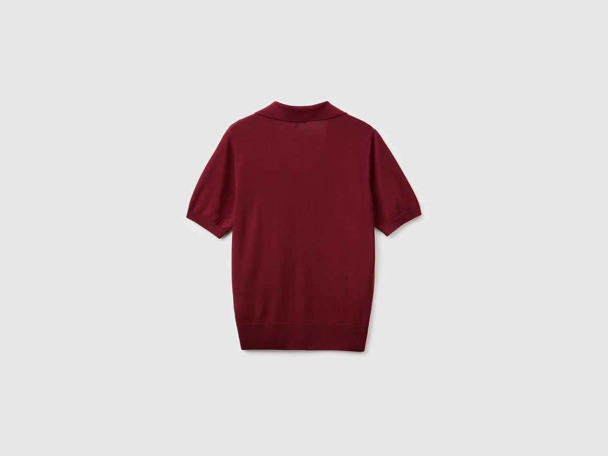 Maglia manica corta in misto seta