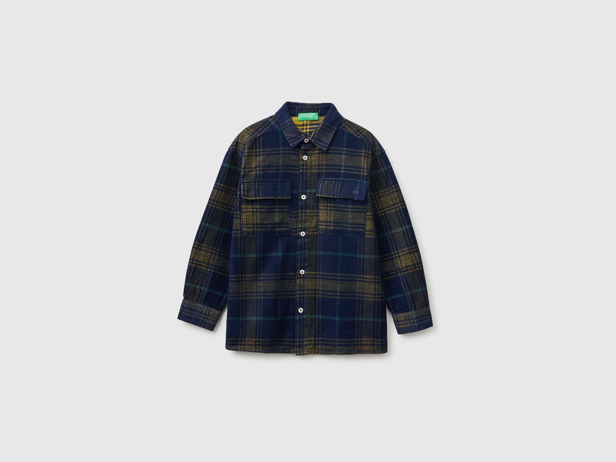 Camicia tartan in velluto