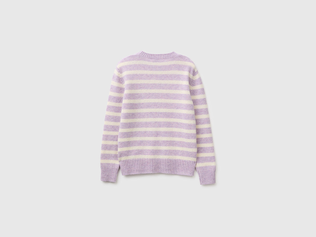 Maglia a righe 100% lana Shetland