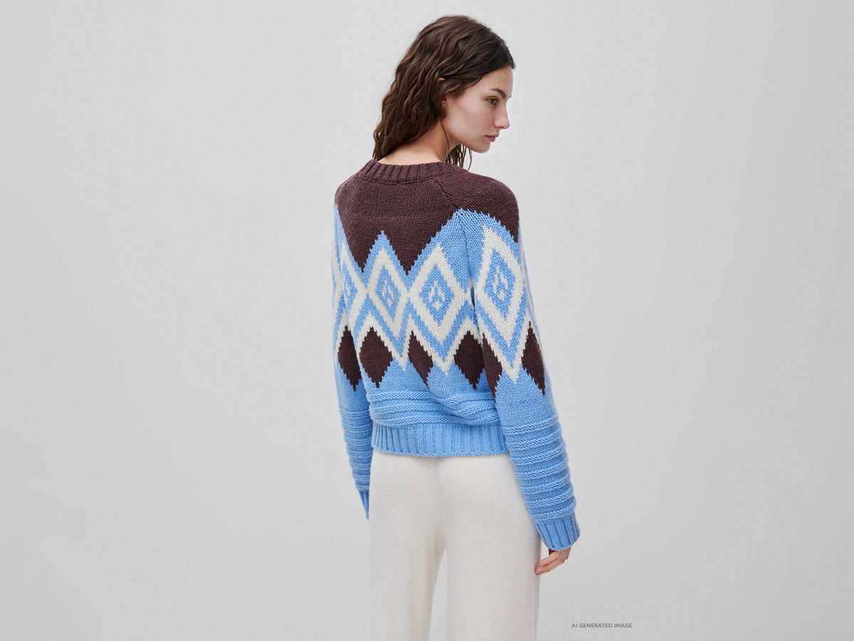 Maglia jacquard fantasia nordica