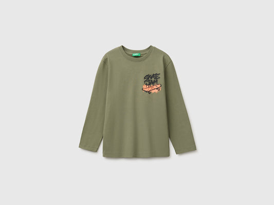 T-shirt con stampa 100% cotone bio
