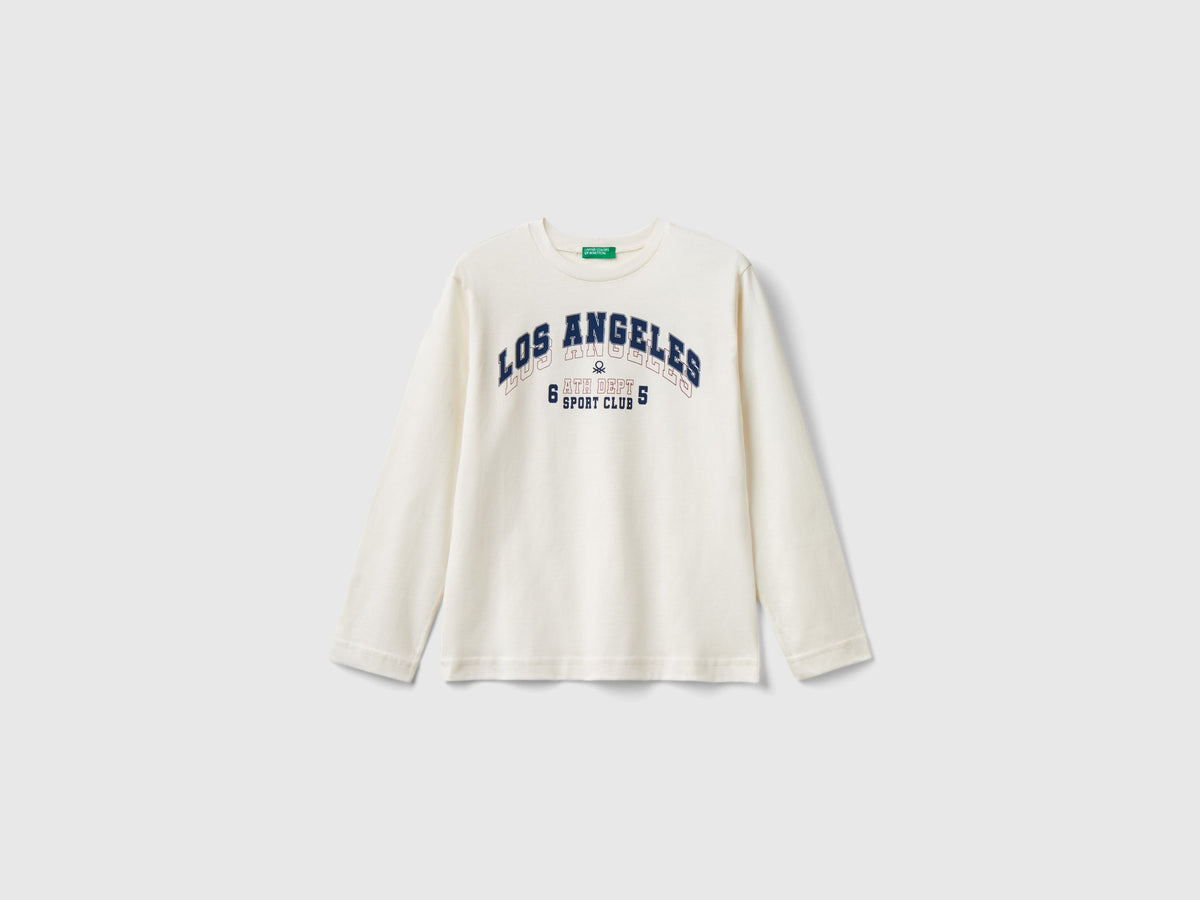 T-shirt manica lunga stile college