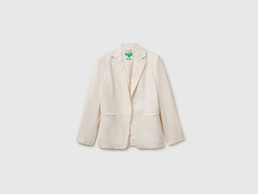 Blazer monopetto in puro lino