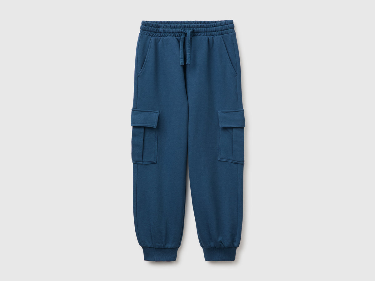 Pantaloni cargo in felpa