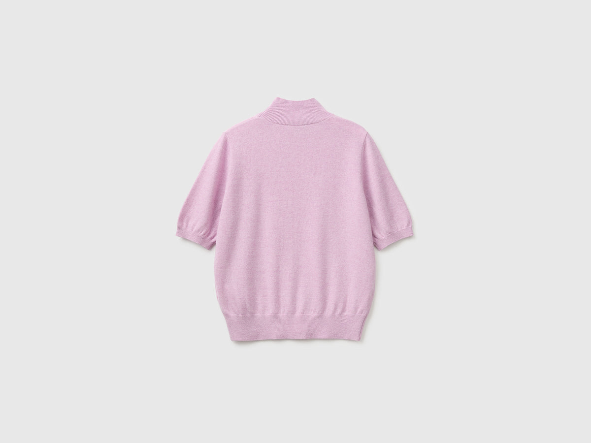Dolcevita manica corta in misto cashmere