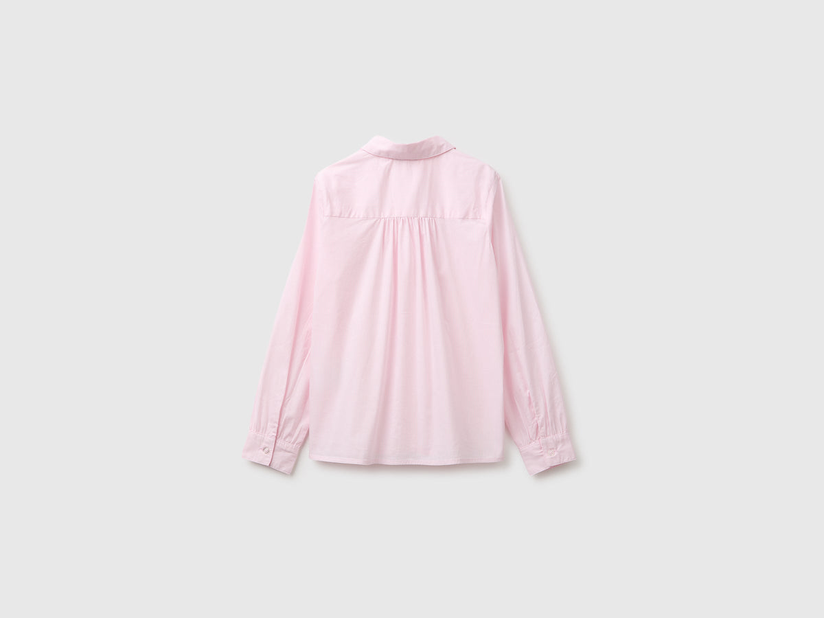 Camicia con rouches sul carré