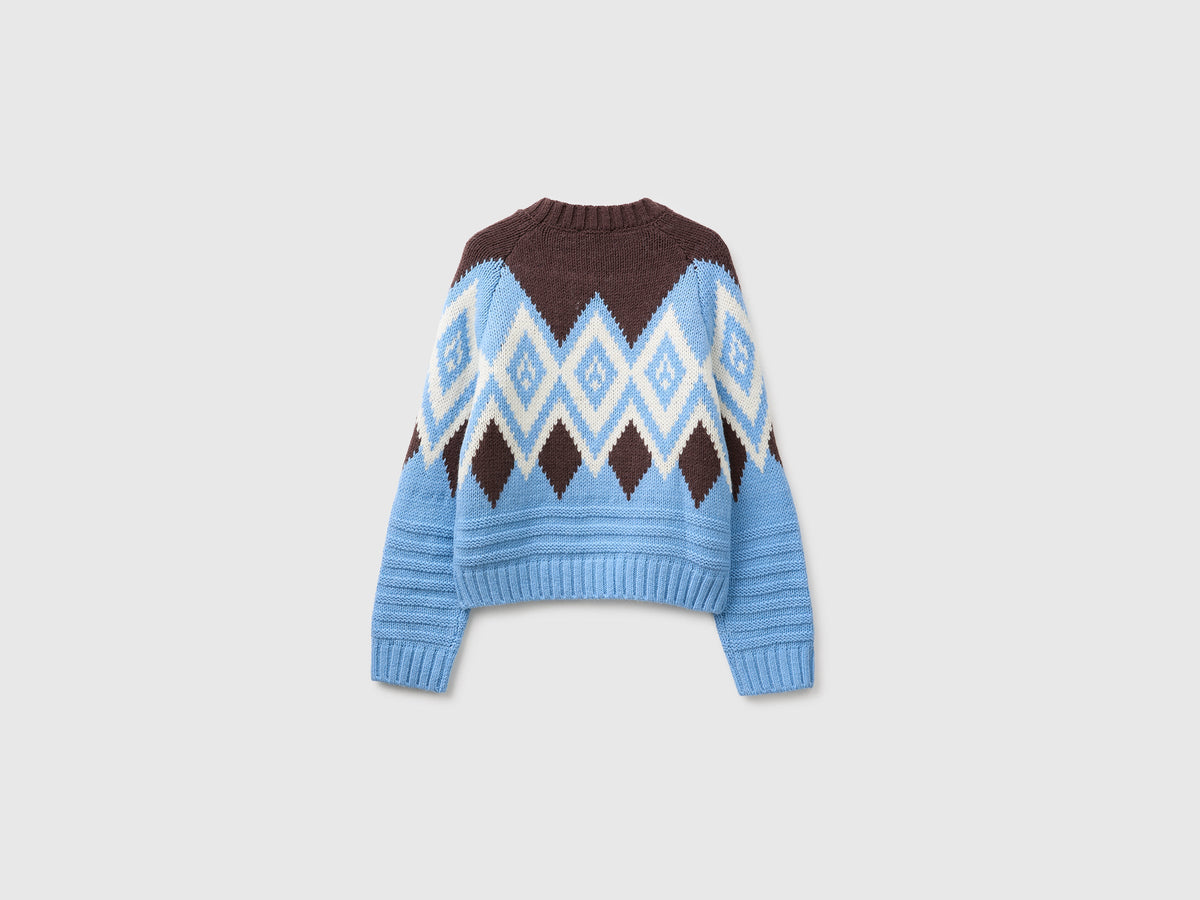 Maglia jacquard fantasia nordica