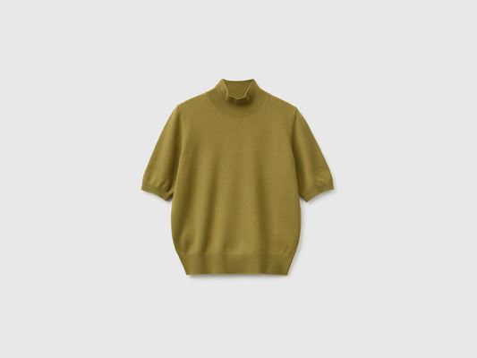 Dolcevita manica corta in misto cashmere