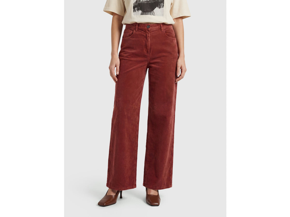 Pantaloni wide fit in velluto a costine lavaggio vintage