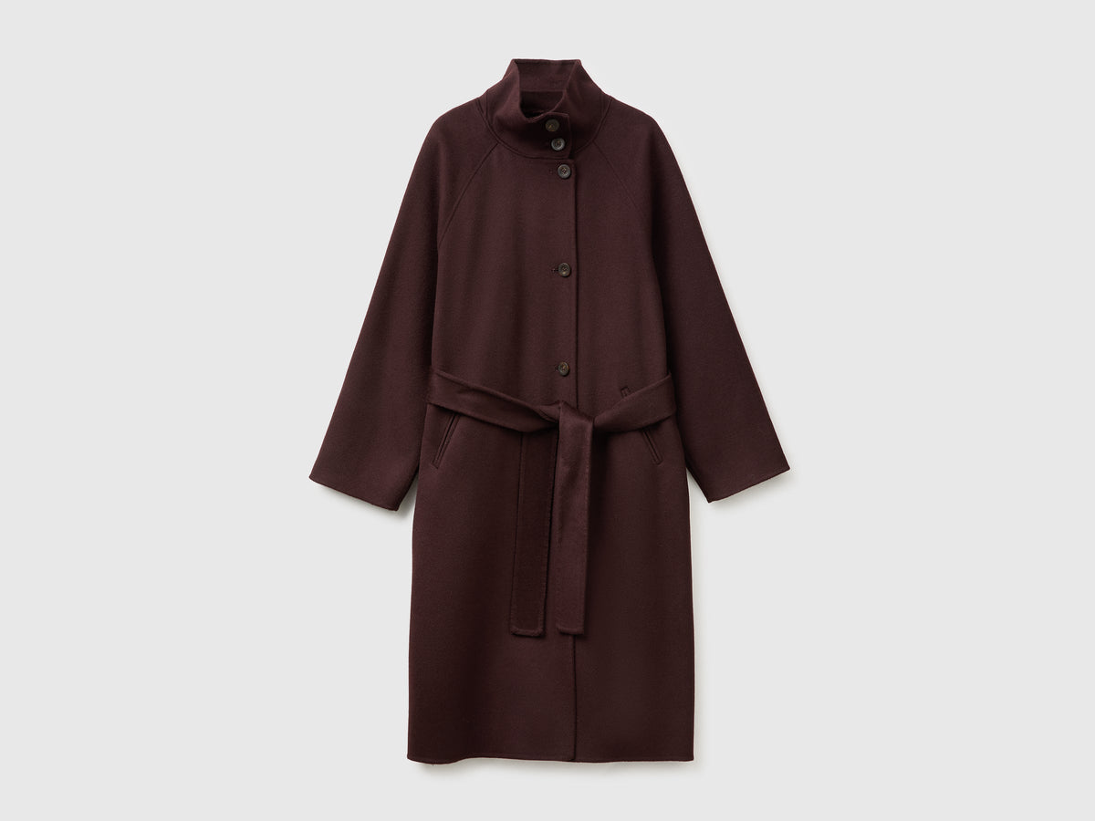 Cappotto lungo in lana e cashmere