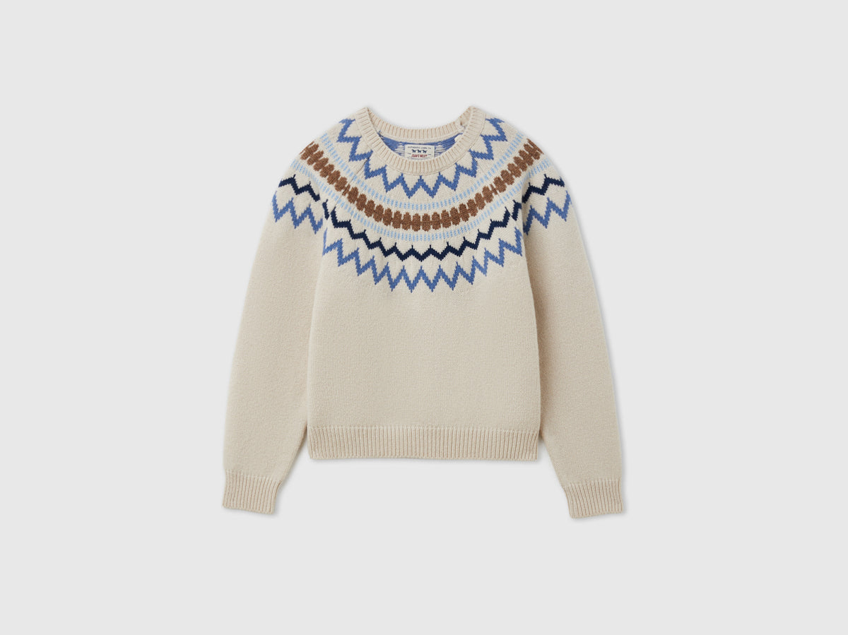Maglia jacquard in misto lana