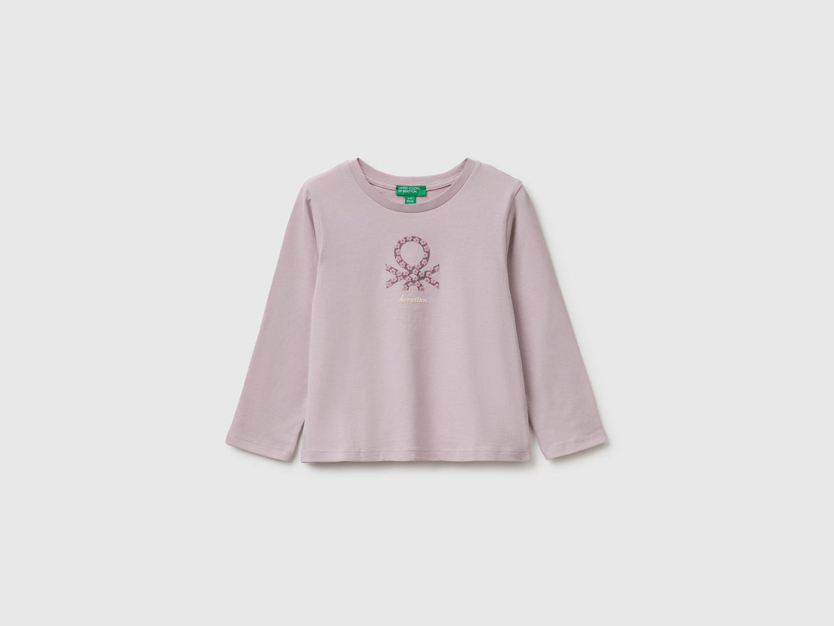 T-shirt con stampa effetto rigonfio