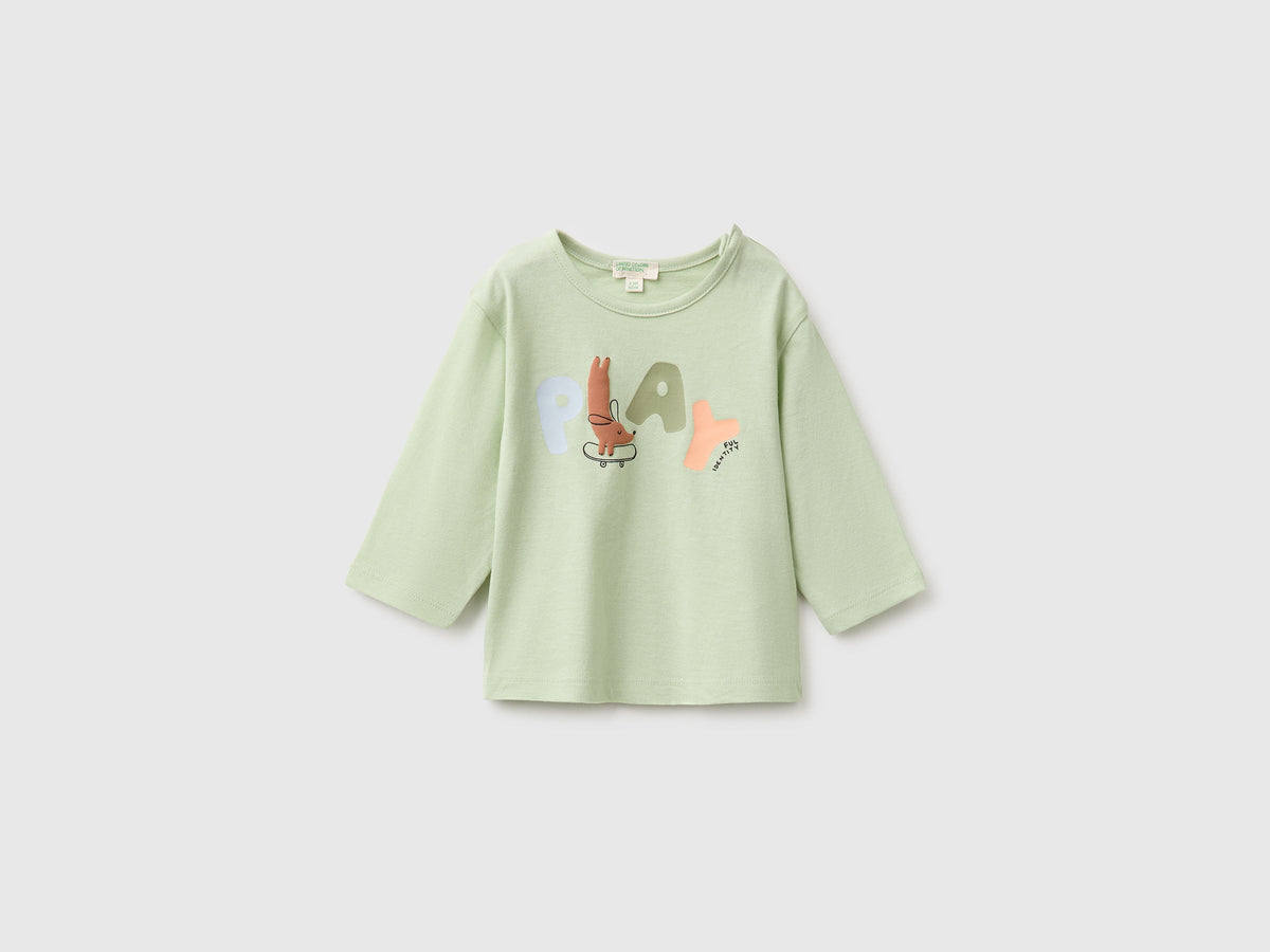T-shirt con stampa in cotone bio