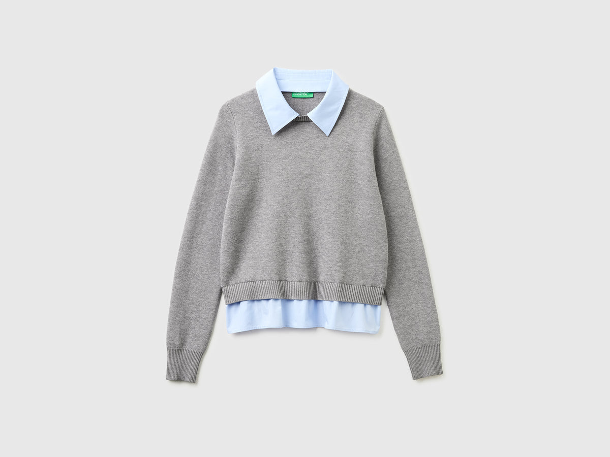Maglia con colletto a camicia
