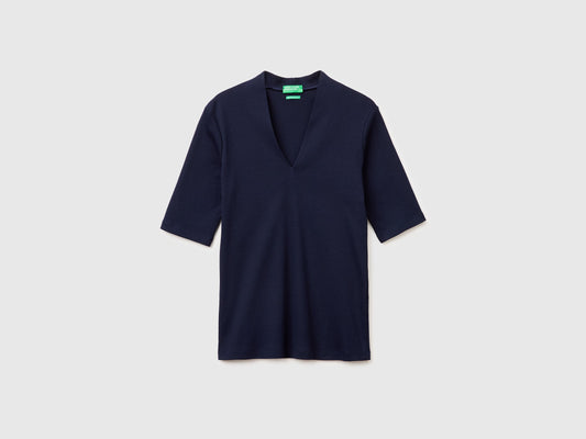 T-shirt slim fit in cotone a fibra lunga