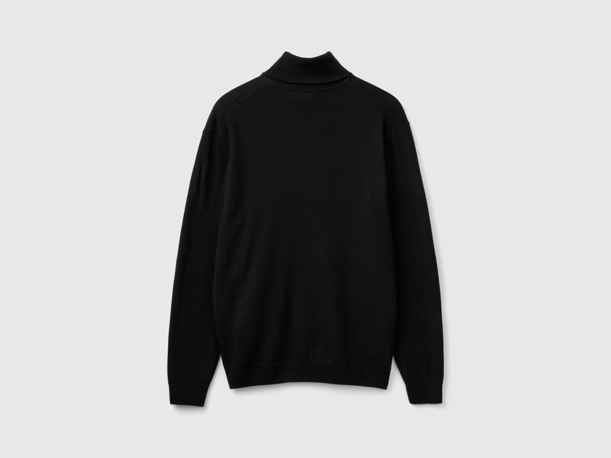 Dolcevita nero in pura lana Merino