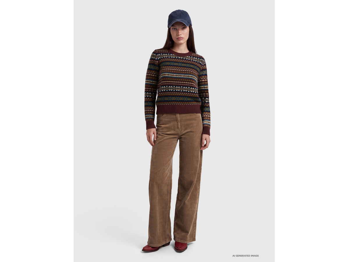 Maglia jacquard in misto lana