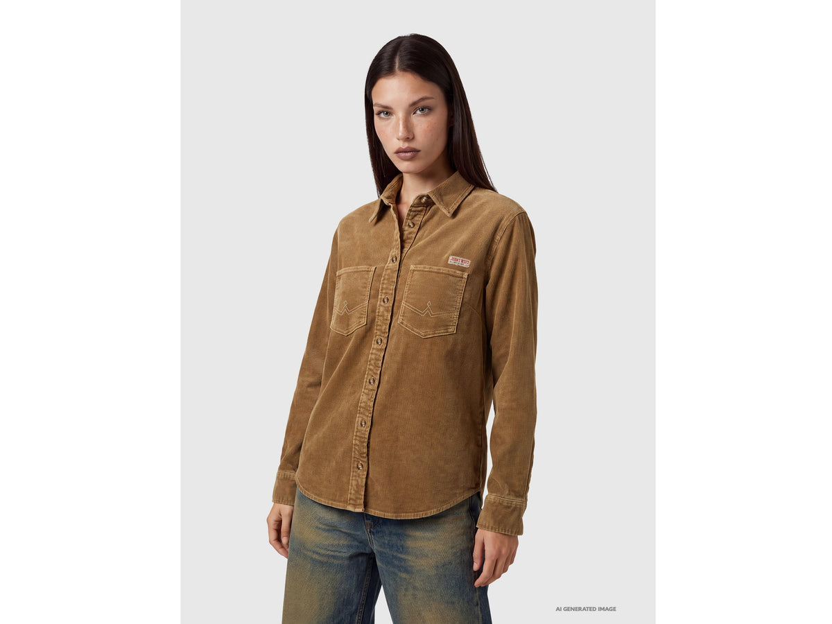 Camicia in velluto a costine lavaggio vintage
