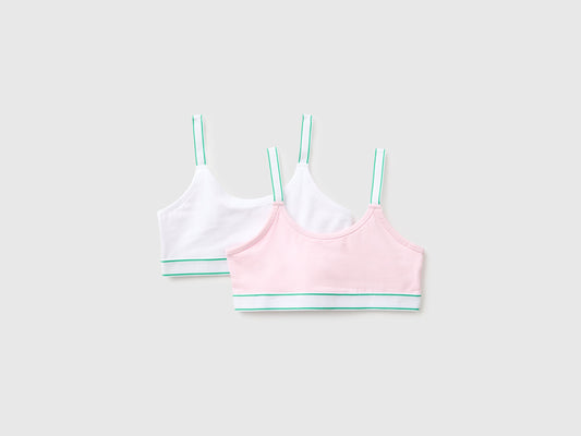 Due brassiere con elastico logato