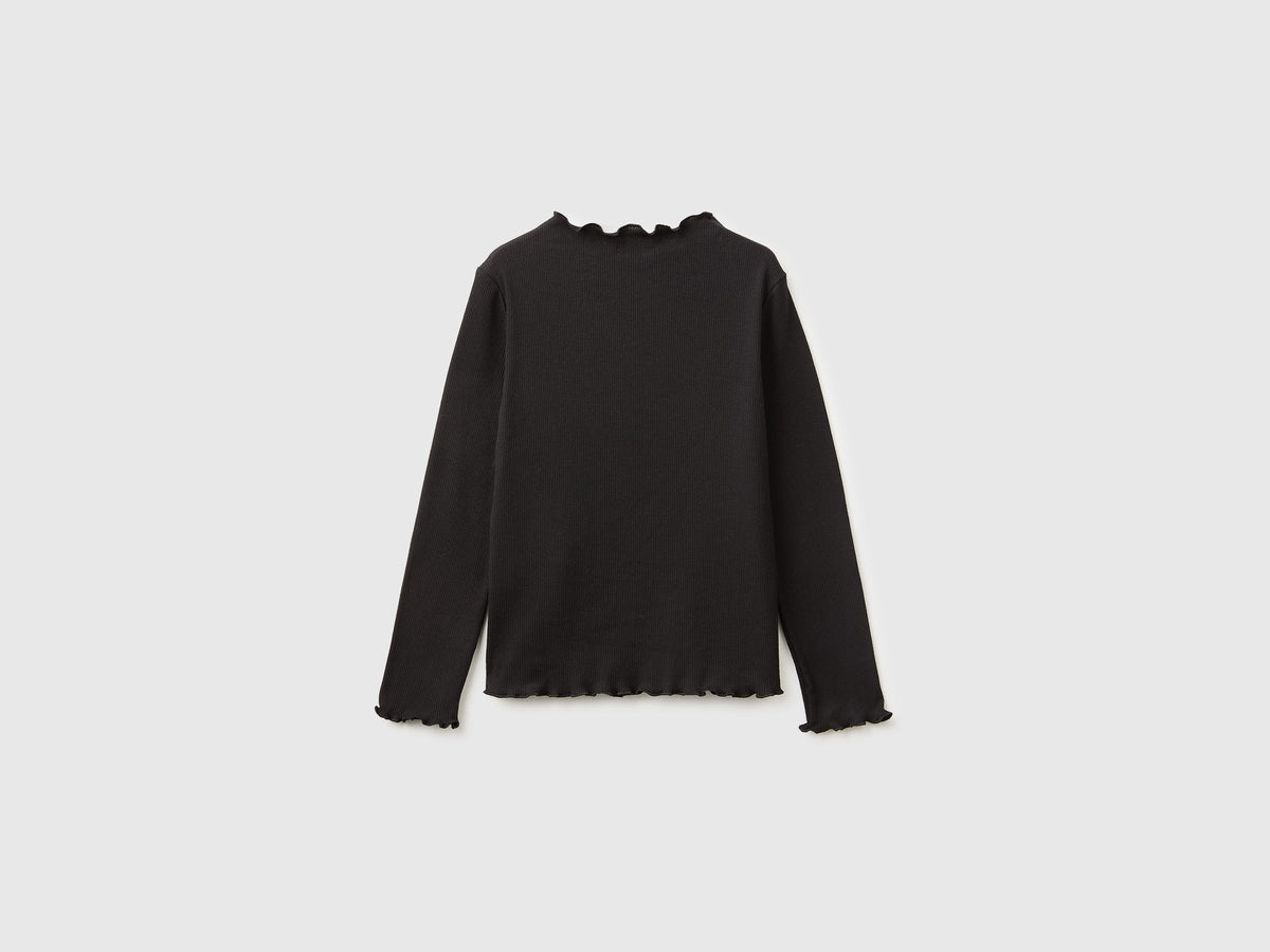 T-shirt lupetto in caldo misto cotone