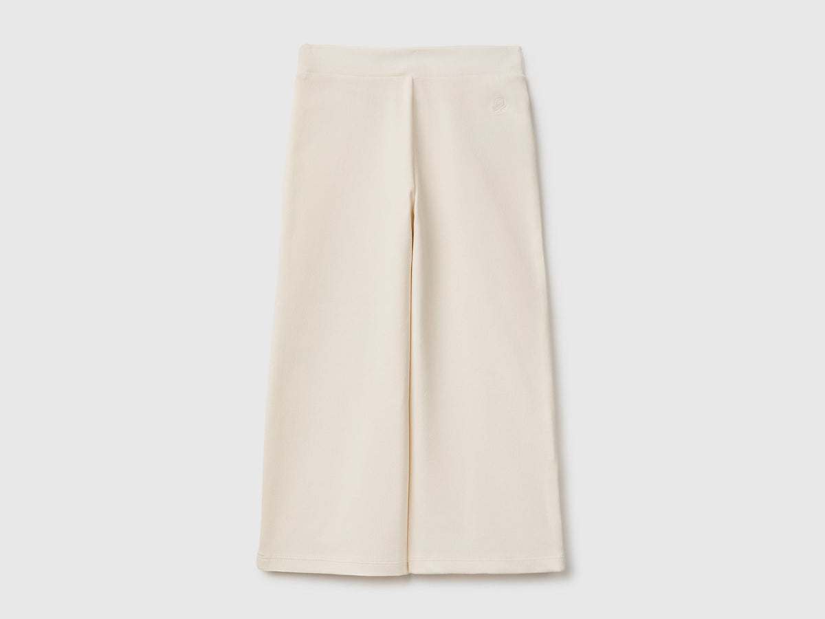 Pantaloni ampi in cotone stretch