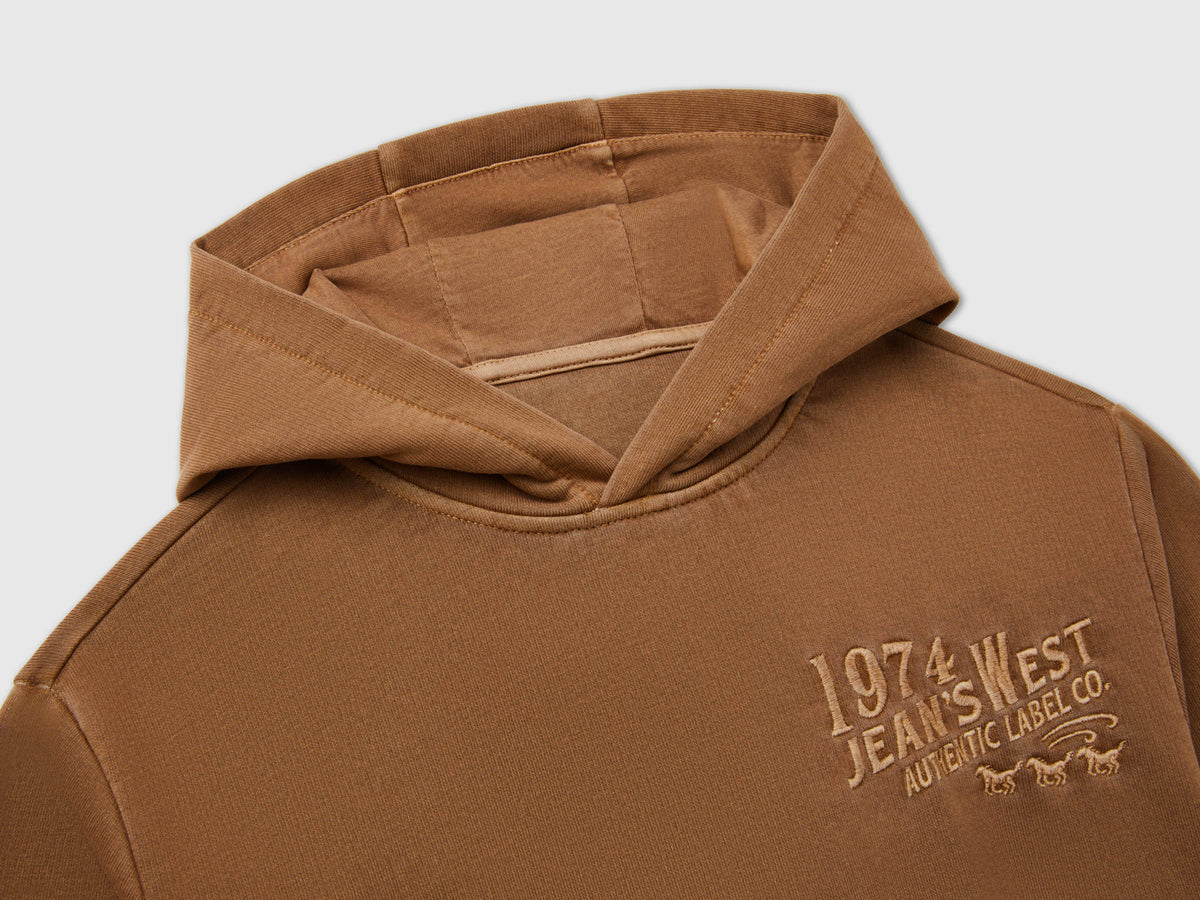 Felpa lavaggio vintage con cappuccio