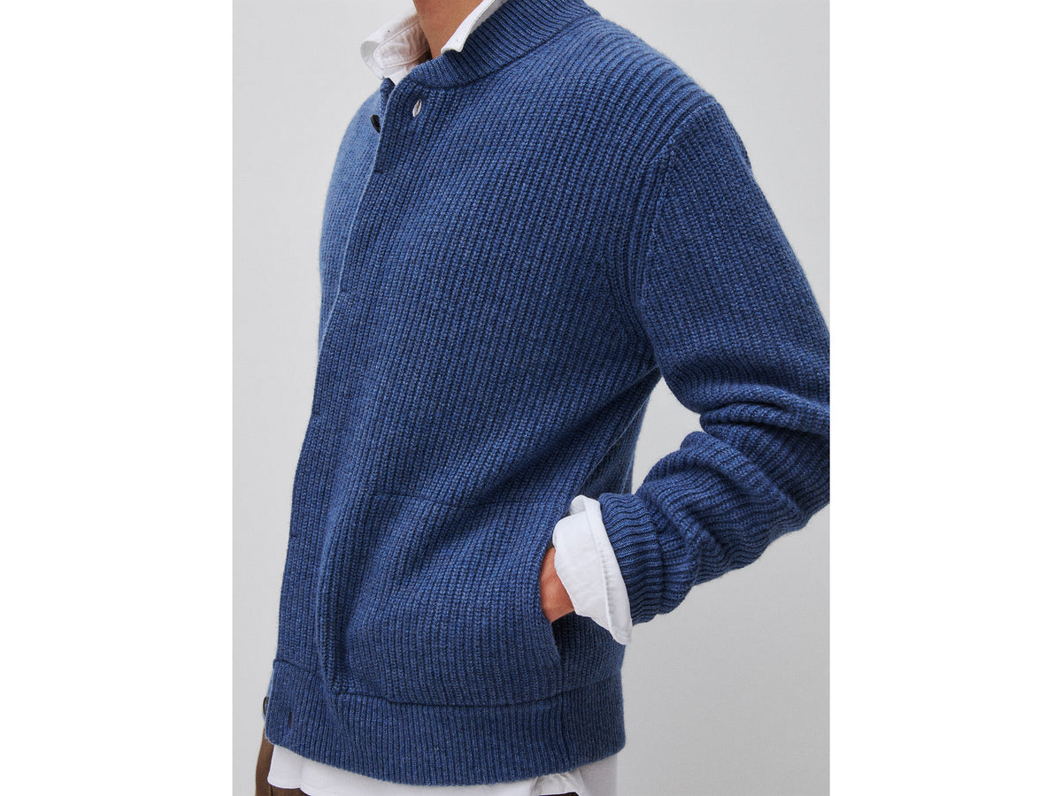 Bomber in maglia di misto lana