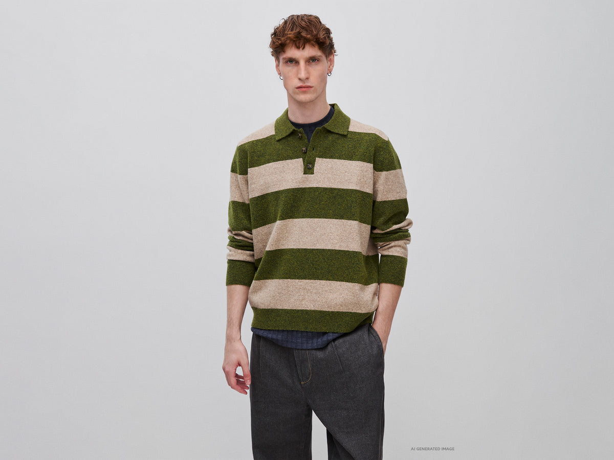 Polo in maglia a righe