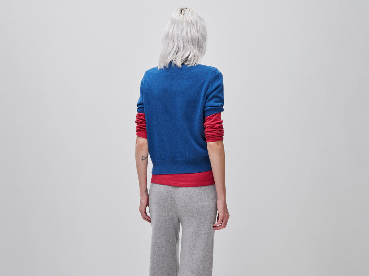 Dolcevita manica corta in misto cashmere