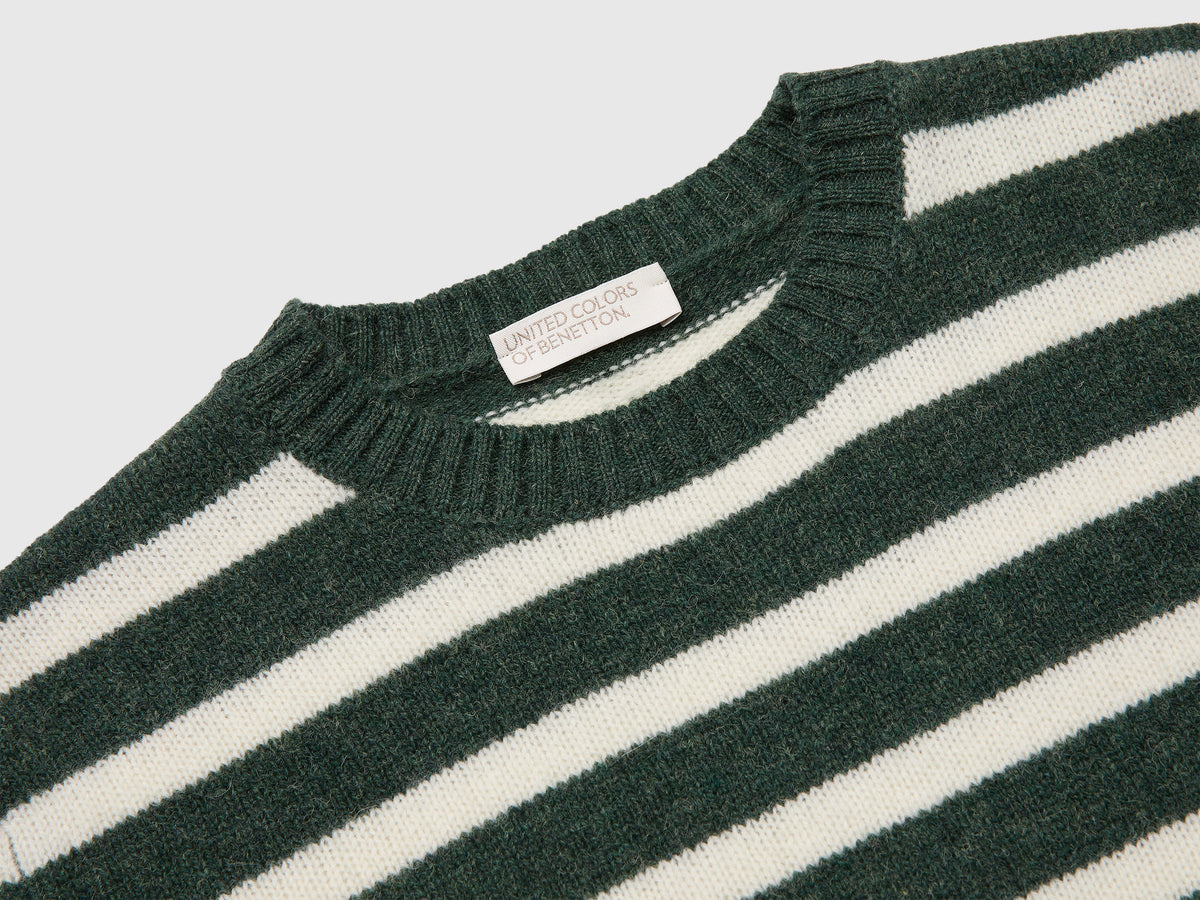 Maglia a righe 100% lana Shetland