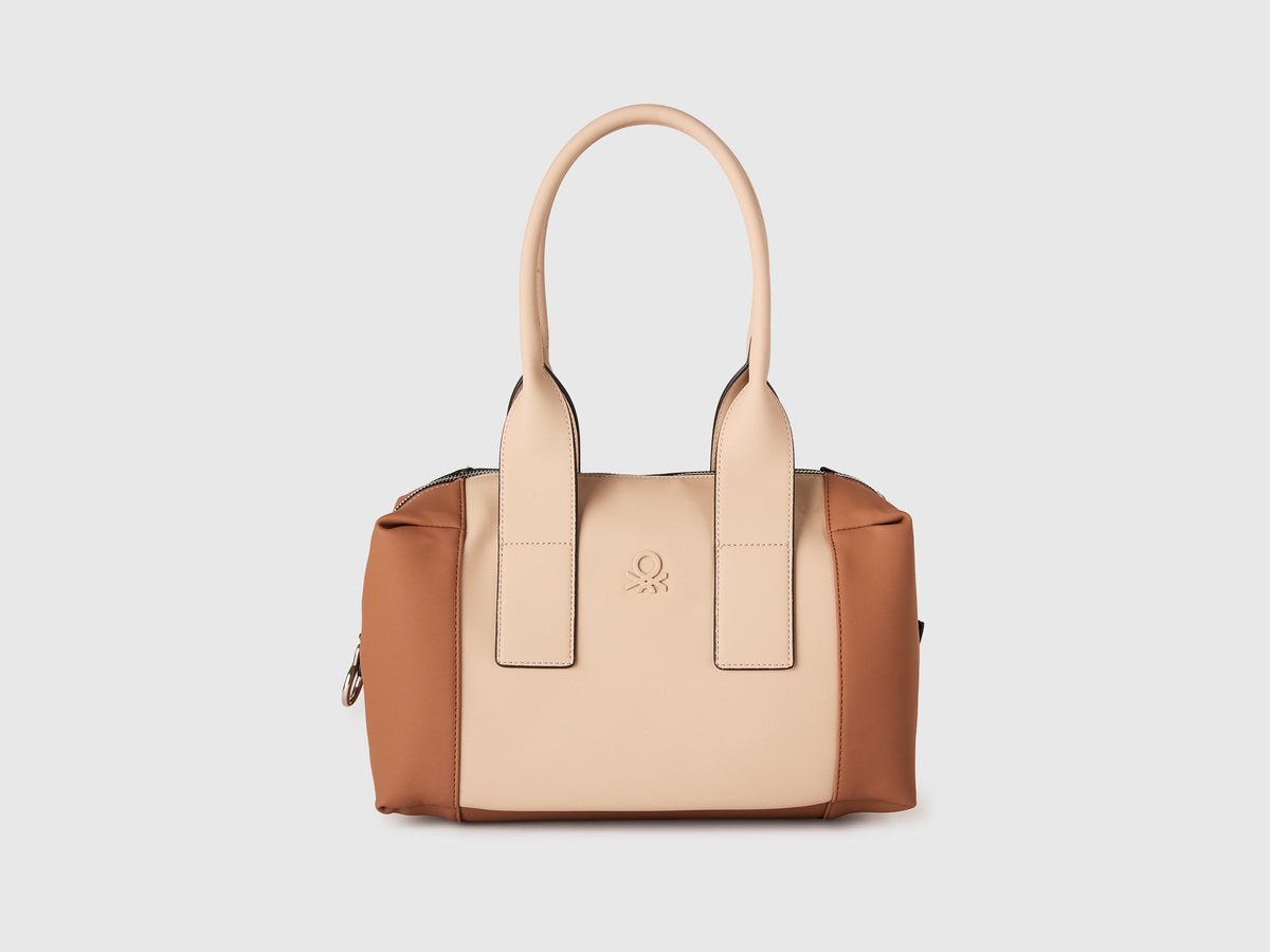 Borsa bauletto color block