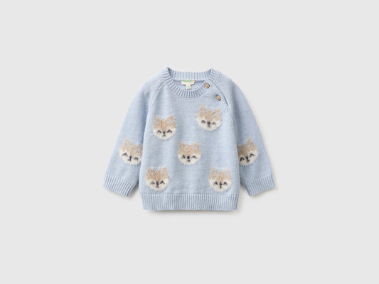 Maglia con intarsio animaletto